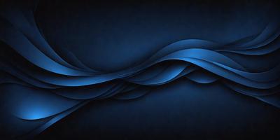 The primary subject of the image is a blue wave, which is the main object, scene, or focus of the image. The setting or background is a dark blue sky, and the visual style is a digital art or illustration. The dominant colors and overall atmosphere are dark and moody, with the blue wave being the most prominent feature in the scene.