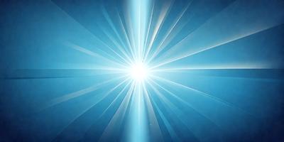 The primary subject of the image is a bright light source, possibly a sun or a light bulb, shining through a blue background. The light source appears to be the main focus of the image, creating a striking contrast against the dark blue sky. The visual style of the image is a combination of a photo and digital art, as it captures the light source's rays and the blue background, creating a unique and eye-catching scene. The colors and mood of the image are predominantly blue, with the light