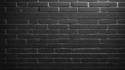 The primary subject of the image is a brick wall. The setting is a black and white photo, which gives the image a classic and timeless appearance. The visual style is a close-up of the brick wall, emphasizing its texture and details. The colors and mood of the image are predominantly black and white, creating a sense of depth and contrast.