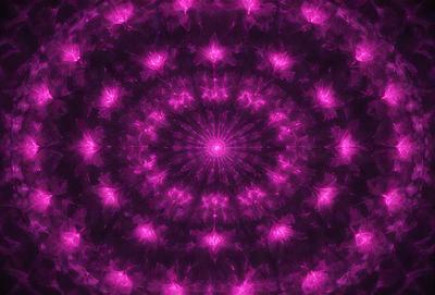 The primary subject of the image is a purple, swirling, and circular pattern. The setting is a purple background, which adds to the overall visual style. The image appears to be a digital art or illustration, showcasing a unique and eye-catching design. The dominant colors in the image are purple, creating a calming and serene atmosphere.