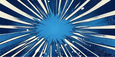 The primary subject of the image is a blue circle with a white center, which appears to be a part of a larger blue and white pattern. The setting is a blue background, and the visual style is a combination of digital art and illustration. The dominant colors are blue and white, creating a calm and soothing atmosphere.
