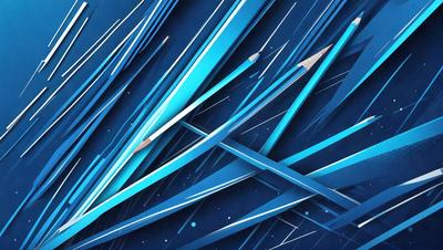 The primary subject of the image is a pencil, which is prominently featured in the foreground. The setting is a blue background, which creates a contrasting and visually appealing environment. The visual style is a combination of digital art and illustration, giving the image a unique and artistic appearance. The colors and mood of the image are predominantly blue, which adds to the overall atmosphere and creates a sense of calmness and tranquility.