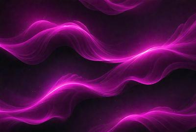 The primary subject of the image is a pink wave pattern, which is the main object, scene, or focus of the image. The setting or background is a dark purple background, which contrasts with the pink wave pattern. The visual style of the image is digital art, as it is a digital creation. The dominant colors in the image are pink and purple, creating a vibrant and energetic atmosphere.