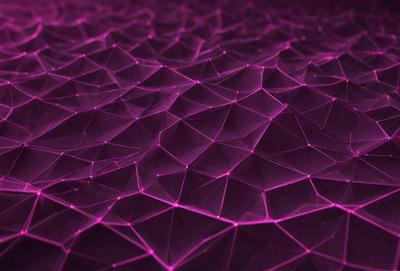 The primary subject of the image is a purple, geometric pattern. The setting is a purple background, which creates a visually striking contrast with the pattern. The visual style of the image is a combination of digital art and illustration, giving it a unique and artistic appearance. The dominant colors in the image are purple and pink, creating a calm and soothing atmosphere.