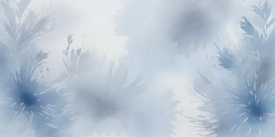 The primary subject of the image is a large, white flower with a blue background. The setting is a cloudy sky, and the visual style is a combination of a photo and a drawing. The dominant colors are white and blue, creating a calm and serene atmosphere.