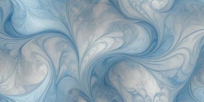 The primary subject of the image is a blue and white swirling pattern, which appears to be a painting or a digital artwork. The setting is a white background, which provides a clean and minimalist appearance. The visual style is a combination of painting and digital art, creating a unique and eye-catching design. The dominant colors are blue and white, which evoke a sense of calmness and tranquility.