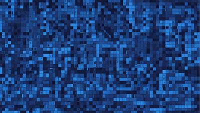 The primary subject of the image is a blue, pixelated background. The setting is a digital artwork, featuring a blue color scheme and a patterned texture. The visual style is a combination of digital art and a blue color palette, creating a unique and artistic atmosphere.