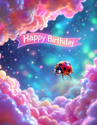 Happy birthday ladybug.