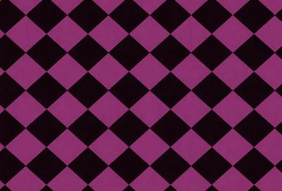 The primary subject of the image is a pattern of black and purple checkered squares. The setting is a black and purple checkered surface, which creates a visually striking and unique pattern. The visual style of the image is a combination of digital art and illustration, as it is a well-crafted and detailed design. The colors and mood of the image are predominantly black and purple, giving it a bold and striking appearance.