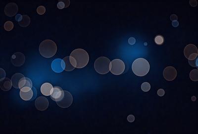 The primary subject of the image is a blue background with a pattern of white circles. The setting appears to be a dark room, possibly a night sky, as the circles are illuminated by a light source. The visual style of the image is a combination of a photo and a digital art, creating a unique and captivating effect. The dominant colors in the image are blue and white, with the white circles contrasting against the dark blue background. The overall atmosphere of the image is serene and calming, with the white circles creating