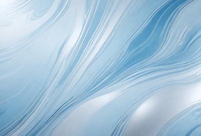 The primary subject of the image is a blue and white swirling pattern, which appears to be a digital art or illustration. The setting is a blue background, and the visual style is a combination of digital art and illustration. The dominant colors are blue and white, creating a calm and soothing atmosphere.