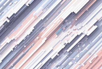 The primary subject of the image is a colorful, abstract pattern. The setting is a white background, which contrasts with the vibrant colors of the pattern. The visual style is a combination of digital art and illustration, creating a unique and eye-catching design. The dominant colors in the image are pink, blue, and white, giving the pattern a lively and energetic atmosphere.