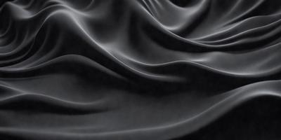 The primary subject of the image is a black and white photo of a curtain. The setting is a dark room, and the visual style is a close-up of the curtain. The curtain appears to be made of silk, giving it a luxurious and elegant appearance. The overall atmosphere of the image is dramatic and moody, with the black and white color scheme adding to the intensity of the scene.
