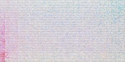 The primary subject of the image is a large, white wall with a pattern of small, colorful diamond shapes. The setting is a room with a white tile wall, and the visual style appears to be a combination of digital art and illustration. The colors and mood of the image are predominantly white and purple, creating a clean and calming atmosphere.