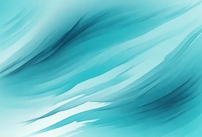 The primary subject of the image is a blue ocean wave. The setting is a blue ocean, and the visual style is a digital art or illustration. The dominant colors are blue and white, creating a calm and serene atmosphere.