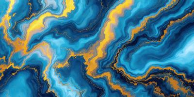 The primary subject of the image is a blue and yellow swirling pattern, which appears to be a painting or a digital artwork. The setting is a blue and yellow background, creating a vibrant and lively atmosphere. The visual style is a mix of digital art and painting, with the swirling pattern resembling a kaleidoscope. The colors and mood of the image are energetic and dynamic, with the blue and yellow hues evoking a sense of movement and liveliness.