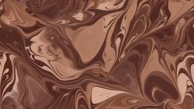 The primary subject of the image is a close-up of a chocolate-colored surface, possibly a chocolate-covered item or a chocolate-themed wallpaper. The setting appears to be a room with a brown and white color scheme. The visual style of the image is a close-up of the chocolate surface, which gives it a rich and textured appearance. The colors and mood of the image are predominantly brown and white, creating a warm and inviting atmosphere.