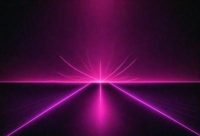 The primary subject of the image is a pink light, which appears to be a neon light or a purple light. The light is shining brightly in the dark, creating a striking visual effect. The setting is a dark background, which contrasts with the bright light. The visual style of the image is a combination of digital art and illustration, as the light appears to be a digital creation. The colors and mood of the image are predominantly pink and purple, giving the scene a vibrant and
