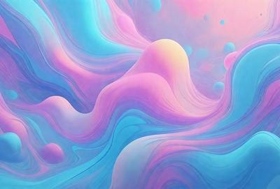 The primary subject of the image is a colorful, swirling, and abstract design. The setting is a pink and blue background, which adds to the vibrant atmosphere of the scene. The visual style is a combination of digital art and illustration, creating a unique and eye-catching pattern. The dominant colors are pink, blue, and purple, which contribute to a lively and energetic mood.