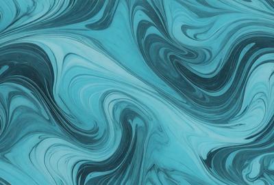 The primary subject of the image is a blue and white swirling pattern, which appears to be a digital art or illustration. The setting is a blue background, and the visual style is a combination of digital art and illustration. The dominant colors are blue and white, creating a calm and soothing atmosphere.
