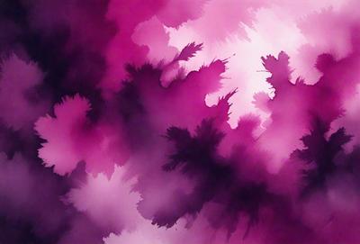 The primary subject of the image is a purple and black painting, which features a pattern of dark and light purple colors. The setting is a pink background, which adds a contrasting color to the painting. The visual style of the image is a painting, which showcases the artist's skill in creating a visually appealing and intricate design. The colors and mood of the painting are dark and moody, with the purple hues creating a sense of depth and mystery.