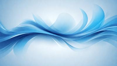 The primary subject of the image is a blue wave or ripple pattern. The setting is a white background, which provides a clean and minimalist appearance. The visual style is digital art, as the wave is depicted in a digital manner. The dominant colors are blue and white, creating a calm and soothing atmosphere.