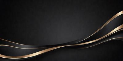The primary subject of the image is a gold and black design, which appears to be a pattern or a decorative element. The setting is a black background, which provides a stark contrast to the gold and black design. The visual style of the image is a combination of digital art and illustration, as it features a well-defined and detailed design. The colors and mood of the image are predominantly black and gold, creating a sense of elegance and sophistication.