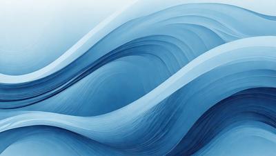 The primary subject of the image is a blue wave, which is the main focus of the scene. The wave is depicted in a digital art style, giving it a modern and visually appealing appearance. The setting is a blue background, which complements the blue wave and adds to the overall atmosphere of the image. The colors and mood of the image are predominantly blue, creating a sense of calmness and tranquility.