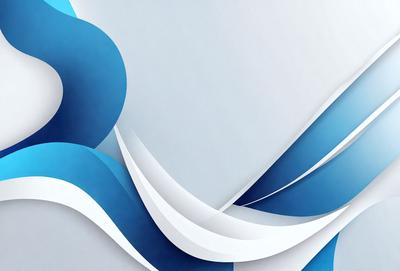 The primary subject of the image is a large, blue, swirling design. The setting is a white background, which provides a clean and minimalist appearance. The visual style is a combination of digital art and illustration, creating a dynamic and eye-catching pattern. The dominant colors are blue and white, giving the image a calming and soothing atmosphere.