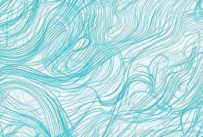 The primary subject of the image is a blue and white swirling pattern, which appears to be a digital art or illustration. The setting is a blue background, and the visual style is a combination of digital art and illustration. The dominant colors are blue and white, creating a calm and soothing atmosphere.