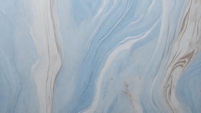 The primary subject of the image is a blue and white marbled surface, which appears to be a piece of wood. The setting is a close-up view of the marbled surface, showcasing its intricate patterns. The visual style is a realistic representation of the marbled wood, capturing its natural beauty. The colors and mood of the image are predominantly blue and white, creating a serene and calming atmosphere.