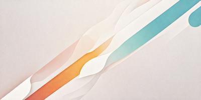 The primary subject of the image is a white paper with a blue stripe, featuring a design that resembles a wave. The setting is a white background, and the visual style appears to be a combination of digital art and illustration. The colors and mood of the image are predominantly white and blue, creating a clean and calming atmosphere.