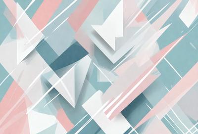 The primary subject of the image is a close-up of a white paper with a blue background. The paper appears to be a piece of art or a decoration. The setting is a room with a blue wall, and the visual style is a combination of digital art and illustration. The colors and mood of the image are predominantly blue and white, creating a calm and serene atmosphere.