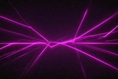 The primary subject of the image is a pink light, which appears to be a neon light or a purple laser beam. The light is shining in a dark room, creating a striking contrast between the light and the surrounding darkness. The visual style of the image is a combination of a photo and a digital art, as it captures the light's vibrant color and its unique shape. The colors and mood of the image are predominantly pink and purple, giving it a futuristic and art