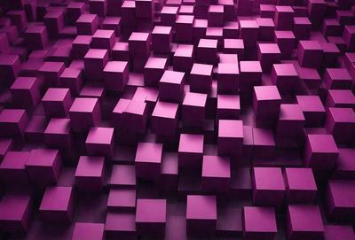 The primary subject of the image is a purple, three-dimensional grid pattern. The setting is a purple background, which creates a visually striking contrast with the grid pattern. The visual style is a combination of digital art and illustration, as the grid pattern is created using a digital medium. The colors and mood of the image are predominantly purple, giving it a unique and artistic appearance.