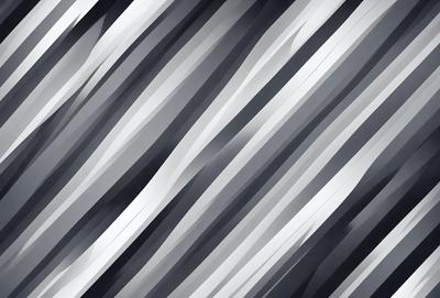 The primary subject of the image is a pattern of stripes, which are visible in various shades of gray. The setting is a black and white background, giving the image a classic and timeless appearance. The visual style is a combination of digital art and illustration, creating a unique and intricate design. The colors and mood of the image are predominantly dark and moody, with the gray stripes providing a subtle contrast against the black background.