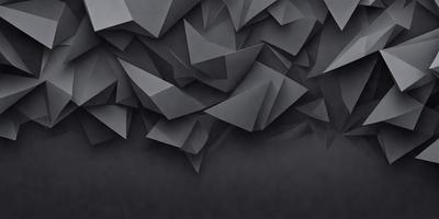 The primary subject of the image is a large, intricate, and complex pattern of triangles. The pattern is composed of various shapes and sizes of triangles, creating a visually striking and unique design. The setting is a black background, which contrasts with the white triangles, making them stand out even more. The visual style of the image is a combination of digital art and illustration, as the triangles are carefully crafted and arranged to create a cohesive and eye-catching design. The colors and mood of