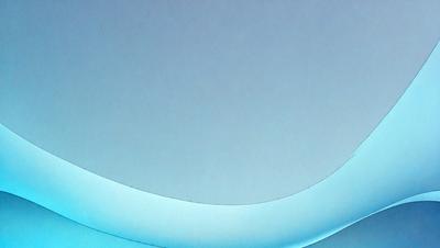 The primary subject of the image is a large, curved surface with a blue hue. The setting appears to be a room with a blue wall, and the visual style is a combination of a photo and digital art. The colors and mood of the image are predominantly blue, creating a calm and serene atmosphere.