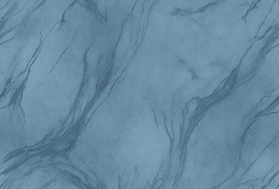 The primary subject of the image is a blue surface with a pattern of wavy lines. The setting is a blue background, and the visual style appears to be a combination of a photo and a digital art or illustration. The dominant colors are blue and white, creating a calm and serene atmosphere.