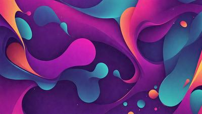 The primary subject of the image is a colorful, abstract design featuring a mix of purple, blue, and orange hues. The setting is a purple background, which complements the vibrant colors of the design. The visual style is a combination of digital art and illustration, creating a unique and eye-catching pattern. The overall atmosphere is lively and energetic, with the colors and design elements working together to create a captivating and dynamic image.
