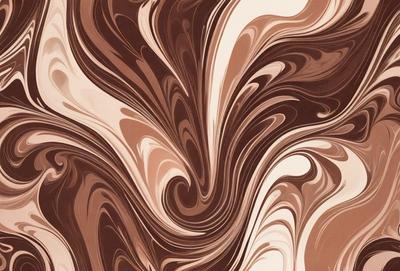 The primary subject of the image is a swirling pattern of brown and white colors, which creates a visually striking and dynamic scene. The setting is a brown and white striped wallpaper, which adds to the overall visual style of the image. The visual style of the image is a combination of photo and digital art, as it appears to be a close-up of the wallpaper, yet the colors and patterns are intricately detailed. The dominant colors in the image are brown and white, creating a warm and inviting atmosphere.