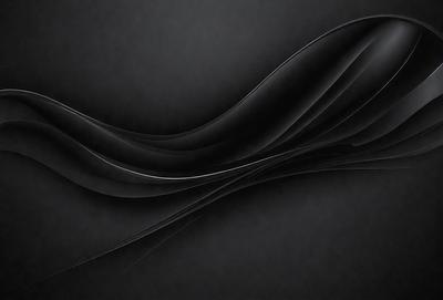 The primary subject of the image is a black and white wave pattern. The setting is a dark background, which contrasts with the wave pattern. The visual style is a combination of a photo and a digital art, illustration, or drawing. The dominant colors are black and white, creating a classic and timeless atmosphere.