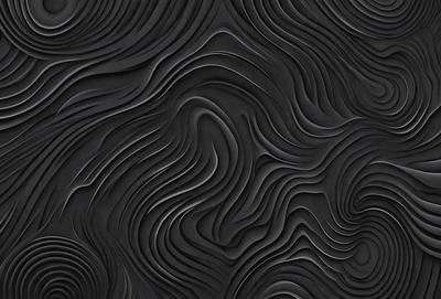 The primary subject of the image is a black and white patterned wallpaper. The setting is a black background, which contrasts with the patterned wallpaper. The visual style is a close-up of the wallpaper, showcasing its intricate design. The colors and mood of the image are predominantly black and white, giving it a classic and timeless appearance.