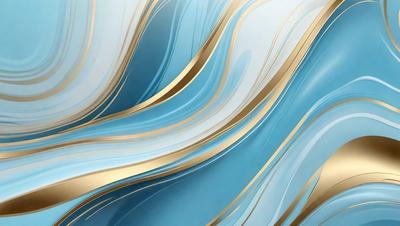The primary subject of the image is a blue and gold swirl pattern. The setting is a blue and gold background, which creates a visually appealing contrast with the swirl pattern. The visual style is a combination of digital art and illustration, giving the image a unique and artistic appearance. The dominant colors are blue and gold, creating a sense of depth and sophistication.