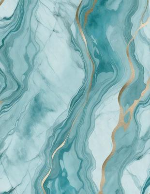 The primary subject of the image is a marble-like pattern with blue and gold colors. The setting is a blue and gold marble-like surface, which could be a wall or a countertop. The visual style is a combination of a photo and digital art, creating a unique and eye-catching design. The colors and mood of the image are vibrant and luxurious, evoking a sense of sophistication and elegance.