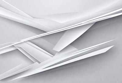 The primary subject of the image is a white paper or cardboard, which is the main object, scene, or focus of the image. The setting or background is a gray wall, and the visual style appears to be a digital art or illustration. The colors and mood of the image are predominantly white, giving it a clean and minimalist appearance.