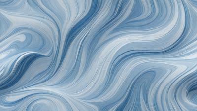 The primary subject of the image is a blue and white swirling pattern, which appears to be a painting or a digital artwork. The setting is a blue background, and the visual style suggests that it is a digital artwork or a painting. The dominant colors in the image are blue and white, creating a calming and serene atmosphere.