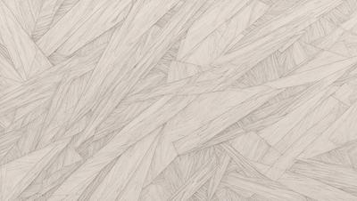 The primary subject of the image is a patterned surface, which appears to be a textured wallpaper or a wood-like material. The setting is a room with a white color scheme. The visual style is a combination of digital art and illustration, creating a unique and intricate design. The colors and mood of the image are predominantly white, giving it a clean and minimalist appearance.
