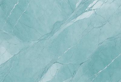 The primary subject of the image is a marble tile with a blue and white color scheme. The setting is a bathroom, as indicated by the presence of the marble tile. The visual style is a close-up of the tile, showcasing its intricate design and texture. The colors and mood of the image are predominantly blue and white, creating a clean and elegant atmosphere.