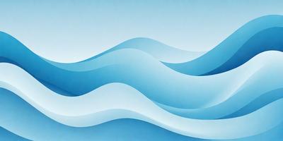 The primary subject of the image is a large body of water, which appears to be a blue ocean. The setting is a blue and white ocean wave, with a blue background. The visual style is a digital art or illustration, creating a sense of depth and movement in the water. The colors and mood are predominantly blue, with a calm and serene atmosphere.